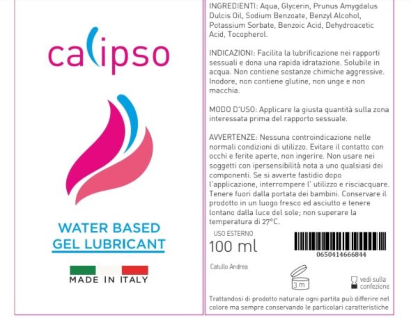 Lubrificante Calipso base acqua 100 ml